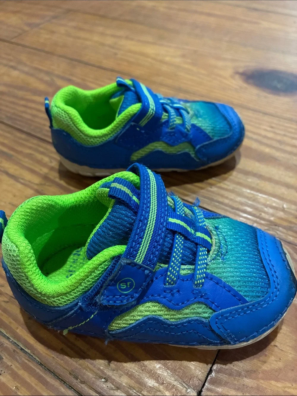 Stride Rite Blue & Green Baby Walker Sneakers